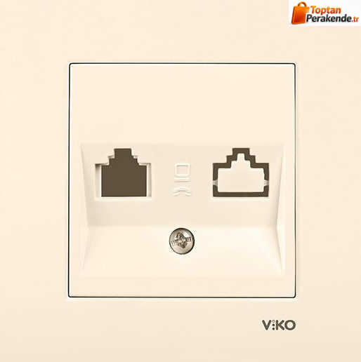 Viko Karre Krem İkili Data Jacksız Mekanizma (Çerçeve Hariç) 90960162